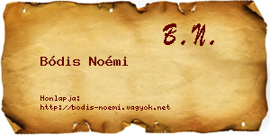 Bódis Noémi névjegykártya